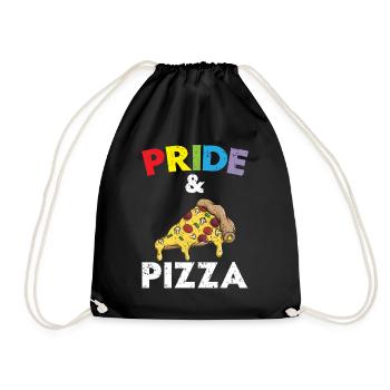 Pride et Pizza Cuisine Italienne Mangeur de Pizza LG - Sac de sport léger - noir - Devant
