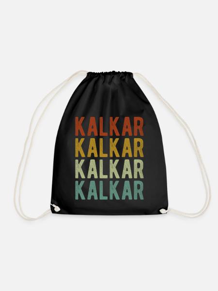 Kalkar Stadt Retro Vintage - Turnbeutel - Schwarz