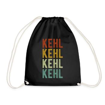 Kehl Stadt Retro Vintage - Turnbeutel - Schwarz - Vorne