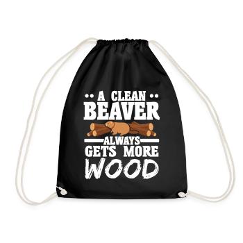 Un castor propre devient de plus en plus animal de bois - Sac de sport léger - noir - Devant