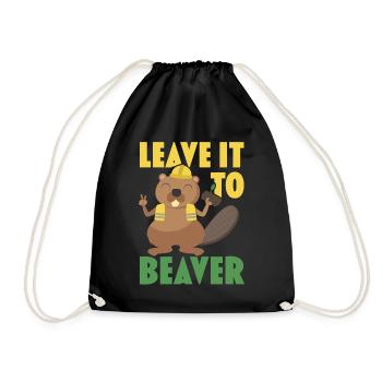 Leave it to the Beaver Wildlife Animal Dam Nag - Drawstring Bag - black - Front