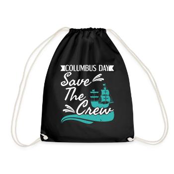 Columbus Day Seefahrer Schiff Christoph Kolumbus - Turnbeutel - Schwarz - Vorne