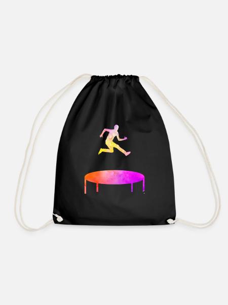 Trampoline Jumper Trampoline Trampoline Trampoline - Drawstring Bag - black