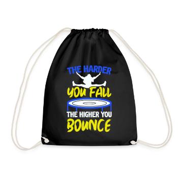 Plus vous tombez fort, plus vous sautez haut - Sac de sport léger - noir - Devant
