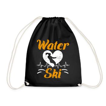 Waterskiing Water Sports Waterskiing Waterskiing - Drawstring Bag - black - Front