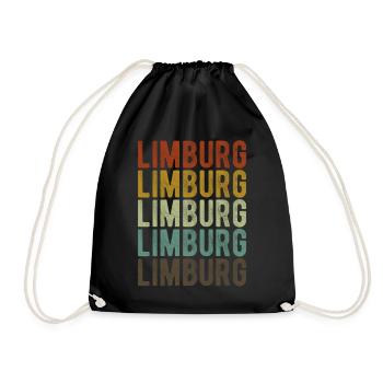 Limburg Stadt Retro Vintage - Turnbeutel - Schwarz - Vorne