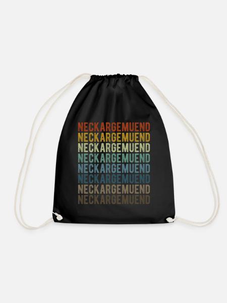 Neckargemuend Stadt Retro Vintage - Turnbeutel - Schwarz