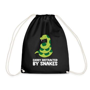 Facilement distrait par les serpents - Sac de sport léger - noir - Devant
