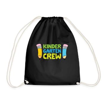 Kindergarten Crew - Drawstring Bag - black - Front