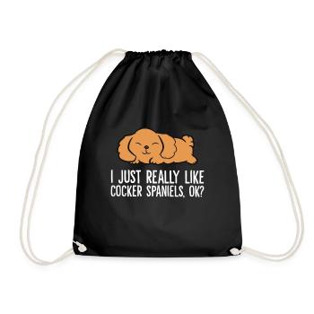 J’aime vraiment les cockers, d’accord? Cocker - Sac de sport léger - noir - Devant