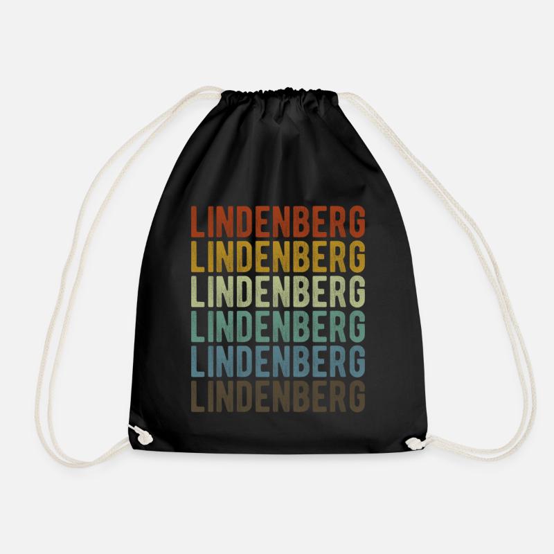 Lindenberg Stadt Retro Vintage - Turnbeutel - Schwarz
