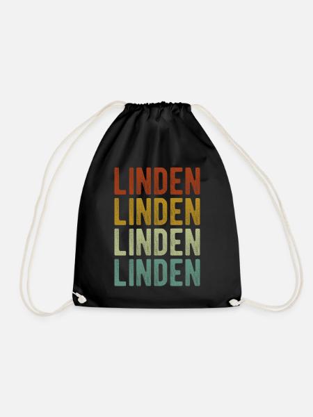 Linden Stadt Retro Vintage - Turnbeutel - Schwarz