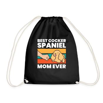 Best Cocker Spaniel Mom Ever - Turnbeutel - Schwarz - Vorne