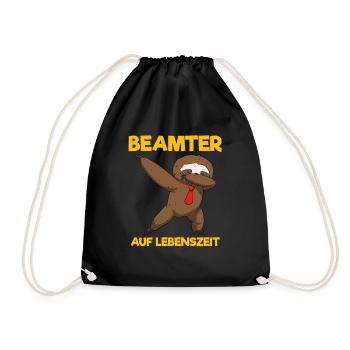 Beamter Auf Lebenszeit Dabbing Faultier - Turnbeutel - Schwarz - Vorne