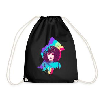 Afro Girl Gay Pride Black Story Melanin - Drawstring Bag - black - Front