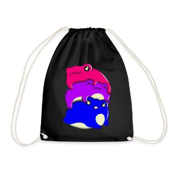 Bisexueller Stolz Froschhaufen Bisexuelle Flagge B - Turnbeutel - Schwarz - Vorne
