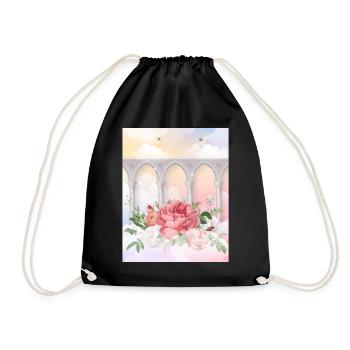 Angelcore Esthétique Roses Heaven Angels - Sac de sport léger - noir - Devant