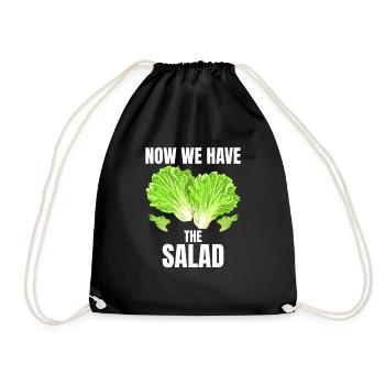 Now We Have The Salad Denglish - Drawstring Bag - black - Front