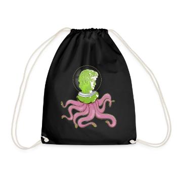 Biopunk David Greek Statue Tentacle Weirdcor - Drawstring Bag - black - Front