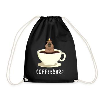 Drôle de café Capybara Café Jeu de mots Coffeeba - Sac de sport léger - noir - Devant