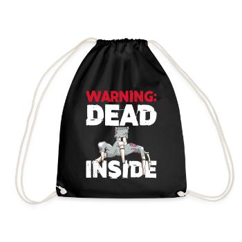 Zombiecore Aesthetic Skeleton Hand Zombie Hand - Drawstring Bag - black - Front