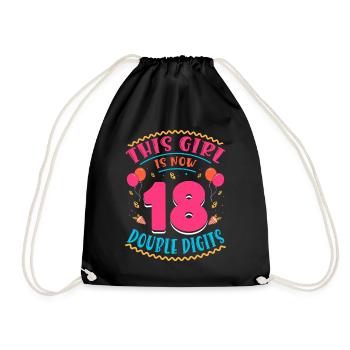 Cette fille a maintenant 18 | Thème Cupcake - Sac de sport léger - noir - Devant