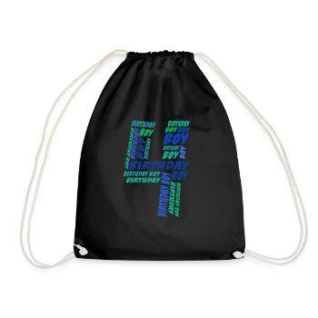 Anniversaire Garçon 4ème anniversaire | Garçons - Sac de sport léger - noir - Devant