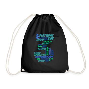 Anniversaire Garçon 3ème anniversaire | Garçons - Sac de sport léger - noir - Devant
