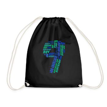 Birthday Boy 9th birthday | Boys - Drawstring Bag - black - Front