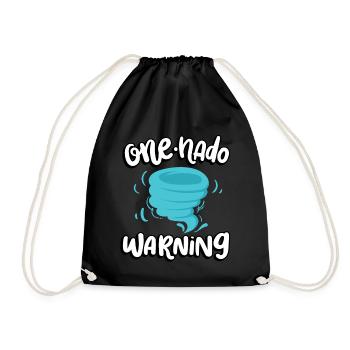One-nado Warning 1st Birthday | Tornade - Sac de sport léger - noir - Devant