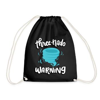 Avertissement de trois cyclones 3e anniversaire | Tornade - Sac de sport léger - noir - Devant