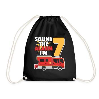 Sonnez l’alarme I à 7 | Sujet Pompier - Sac de sport léger - noir - Devant