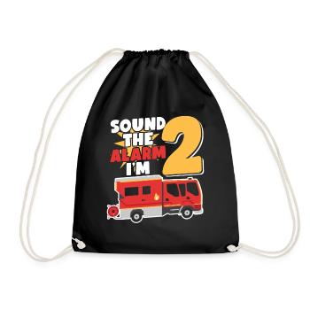 Sonnez l’alarme J’ai 2 | Sujet Pompier - Sac de sport léger - noir - Devant