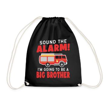 Appuyez sur l’alarme, je vais être un frère | - Sac de sport léger - noir - Devant