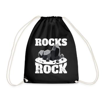 Funny Rock Hunting Geologist Rock Hunter - Drawstring Bag - black - Front