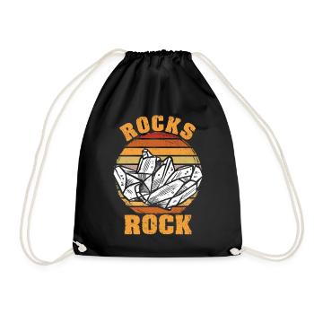 Funny Rock Hunting Rock Hunter Geologist - Drawstring Bag - black - Front