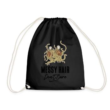 Flying Spaghetti Monster Pastafarianism Pasta - Drawstring Bag - black - Front