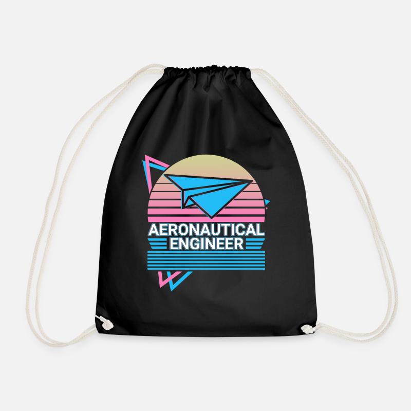 Aeronautical Engineer Aeronautical Engineering - Drawstring Bag - black