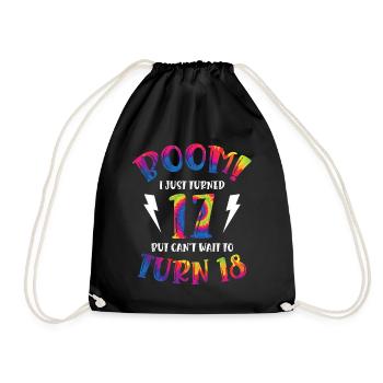 Boom Je viens d’avoir 17 ans mais j’ai hâte d’avoir 18 ans - Sac de sport léger - noir - Devant