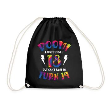 Boom Je viens d’avoir 18 ans mais je ne peux pas - Sac de sport léger - noir - Devant