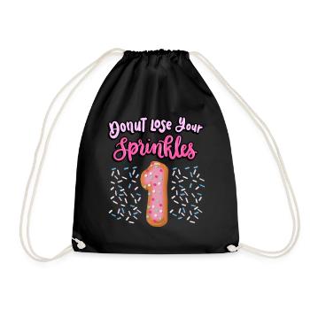 Donut Lose Your Sprinkles 1er anniversaire | Beignet - Sac de sport léger - noir - Devant