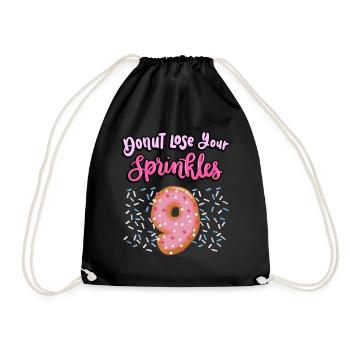 Donut Lose Your Sprinkles 9th Birthday | Beignet - Sac de sport léger - noir - Devant