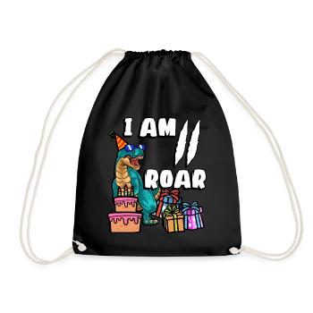 Je suis 2 Roar | Chemise d’anniversaire de dinosaure | - Sac de sport léger - noir - Devant