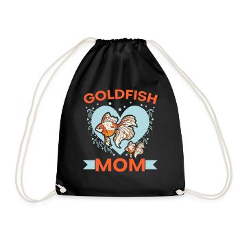 Goldfish Mom Underwater Aquarist Fish Keeping - Drawstring Bag - black - Front