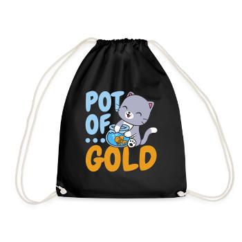 Goldpot Fish Aquarist Fish Farming Goldfish - Drawstring Bag - black - Front