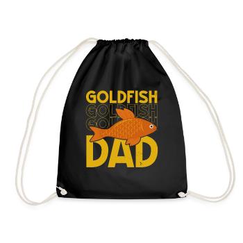 Goldfish Dad Unterwasserfische Aquarianer Fischere - Turnbeutel - Schwarz - Vorne