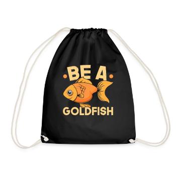 Be a Goldfish Underwater Fish Aquarist Fisc - Drawstring Bag - black - Front