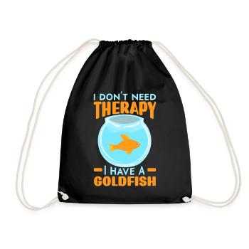 I don't need therapy I have a Goldfisc - Drawstring Bag - black - Front