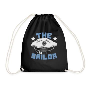 Maritime Seafarer's Ship Captain Nautical Sailor - Drawstring Bag - black - Front