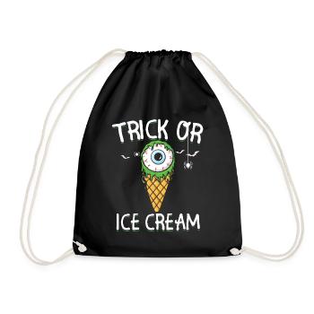 Astuce ou crème glacée Creepy Eyeball Halloween - Sac de sport léger - noir - Devant